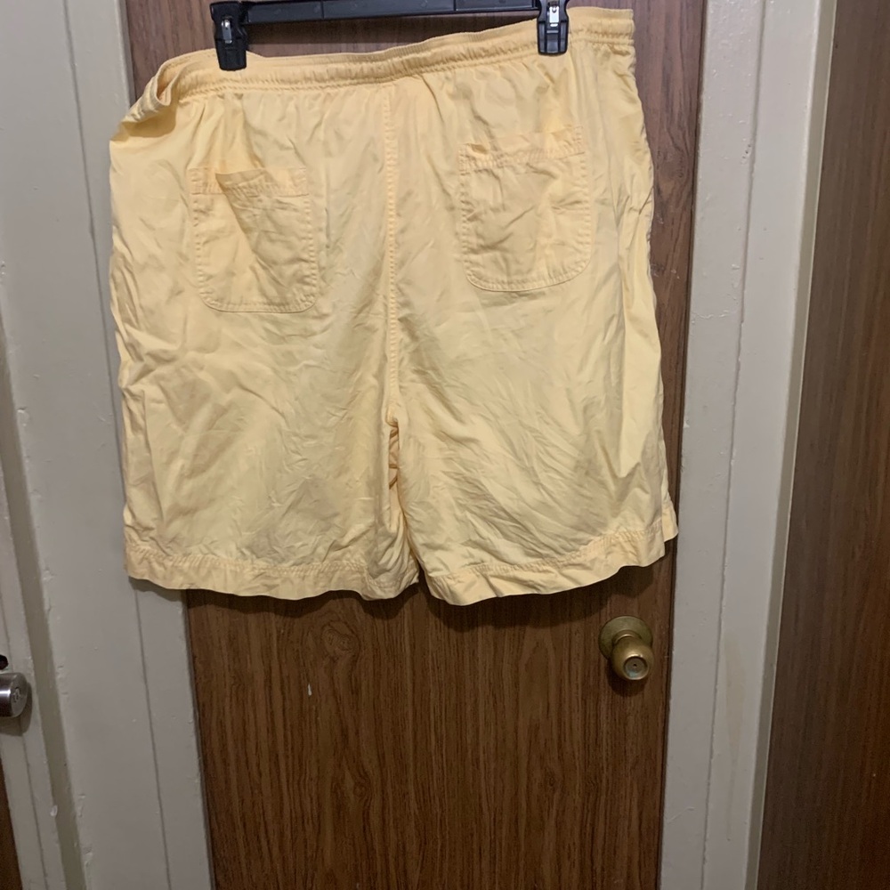 Pale Yellow Talbots Shorts With Button Drawstring… - image 3